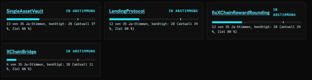 Amendment Zustimmung XRPL