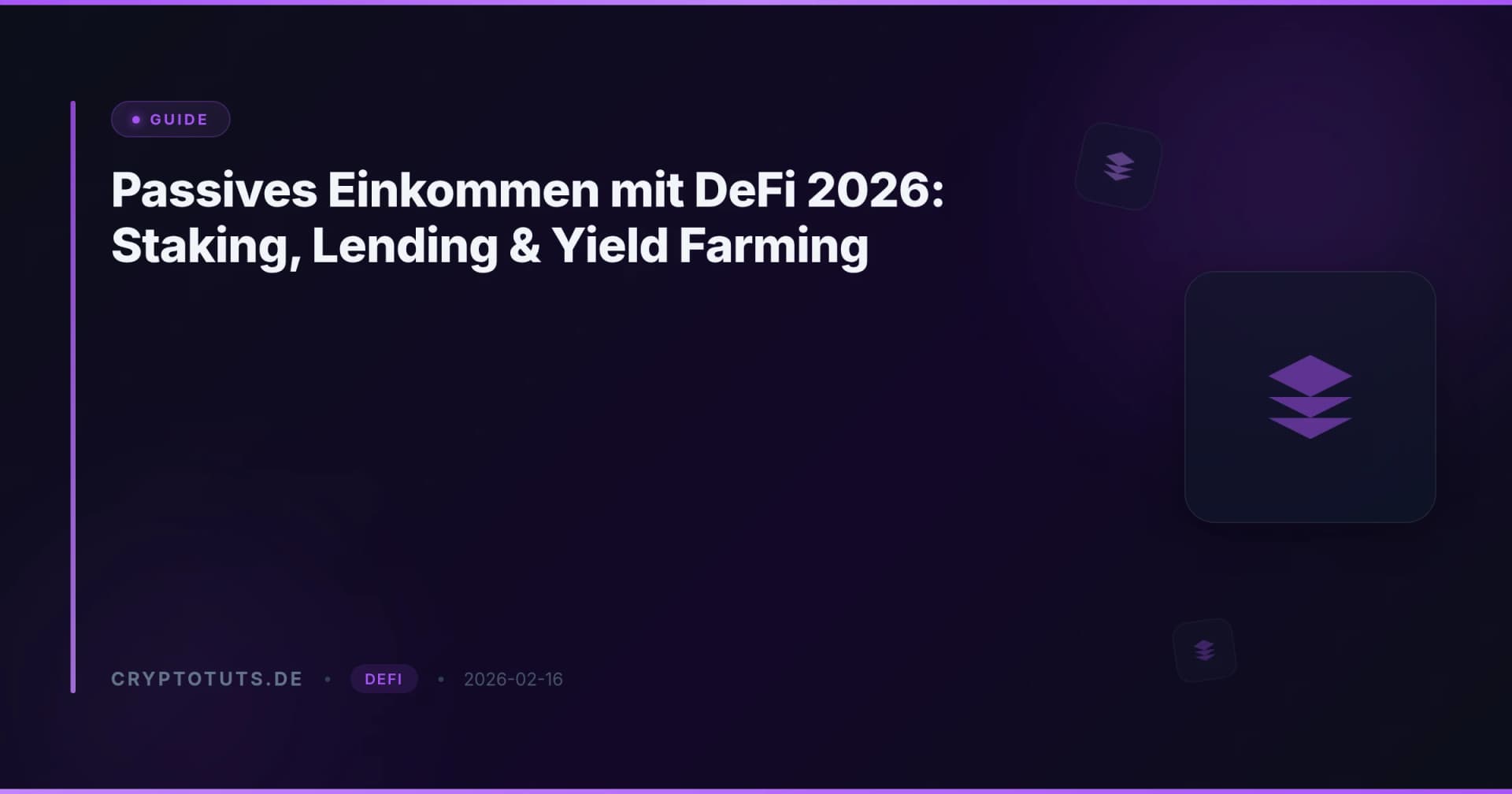 DeFi 2026: Passives Einkommen mit Staking