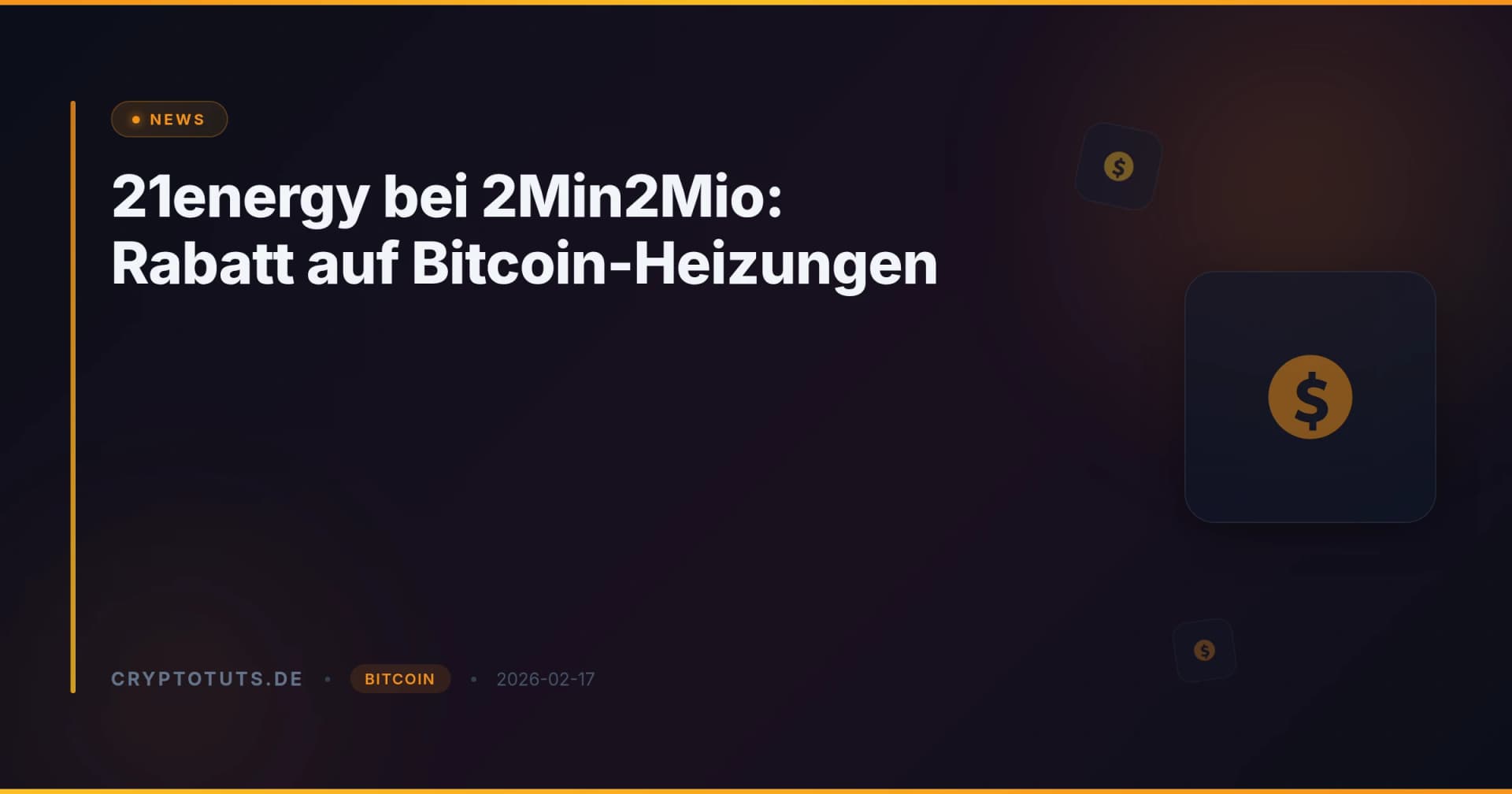 21energy bei 2Min2Mio: Rabatt auf Bitcoin-Heizungen