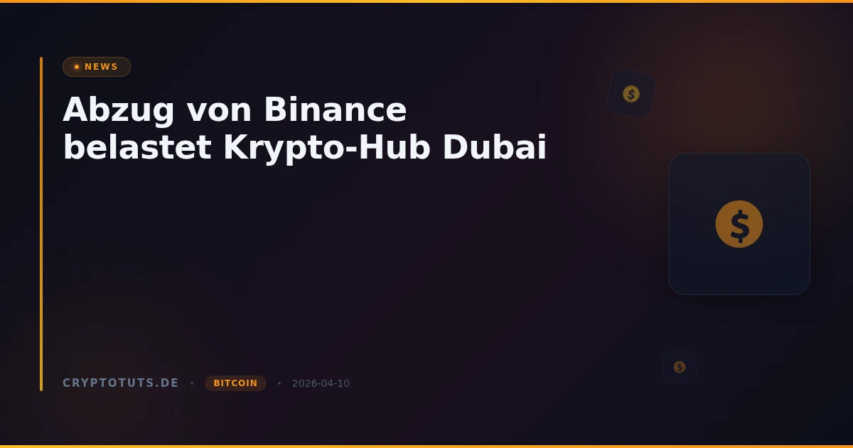 Abzug von Binance belastet Krypto-Hub Dubai