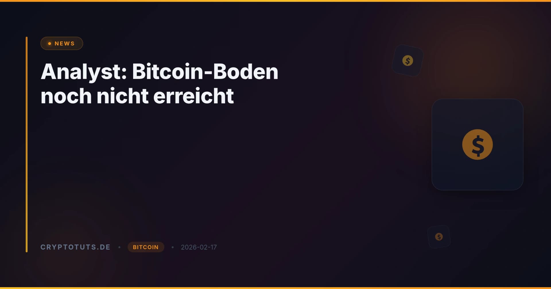 Analyst: Bitcoin-Boden noch nicht erreicht