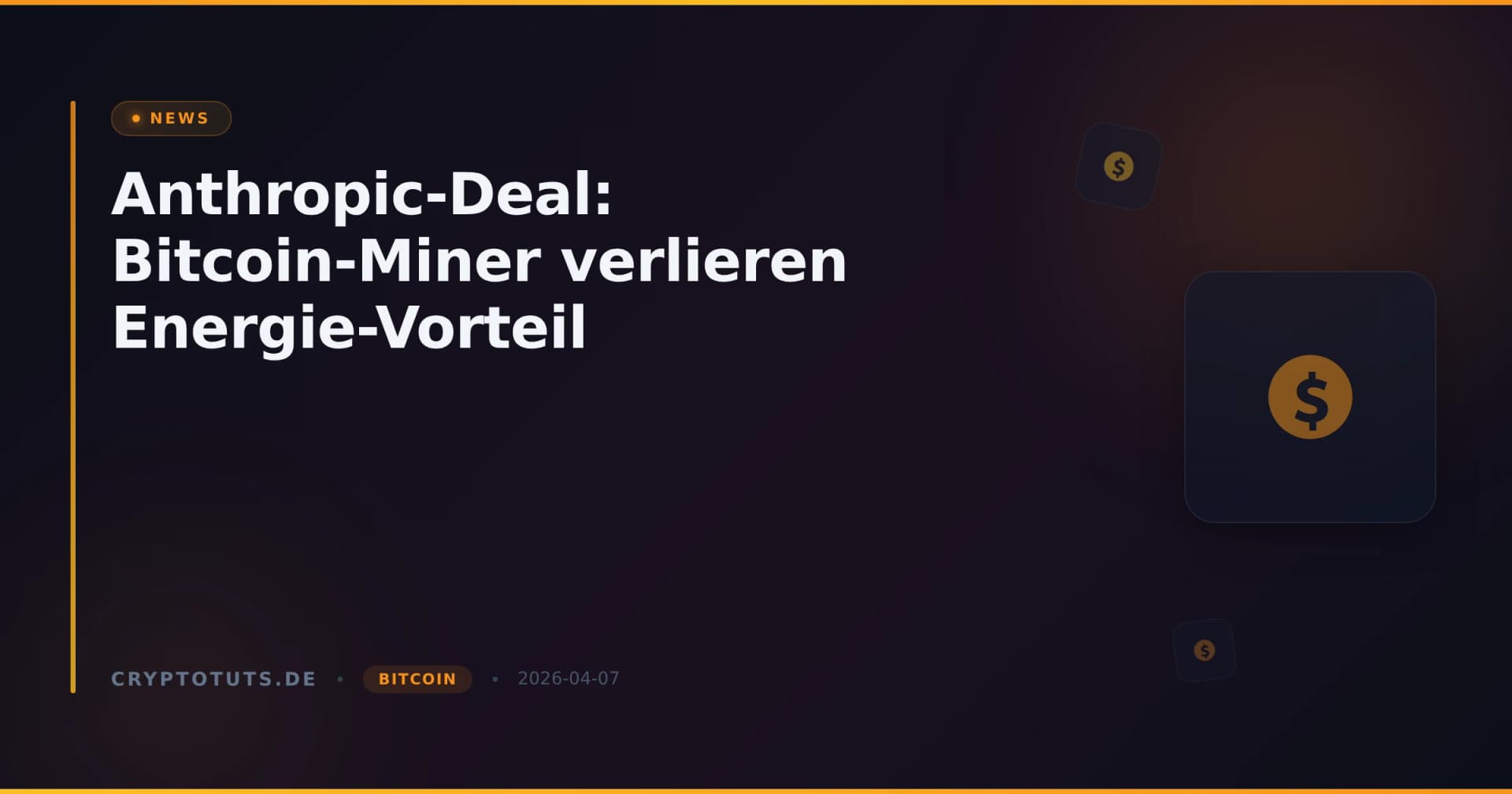 Anthropic-Deal: Bitcoin-Miner verlieren Energie-Vorteil