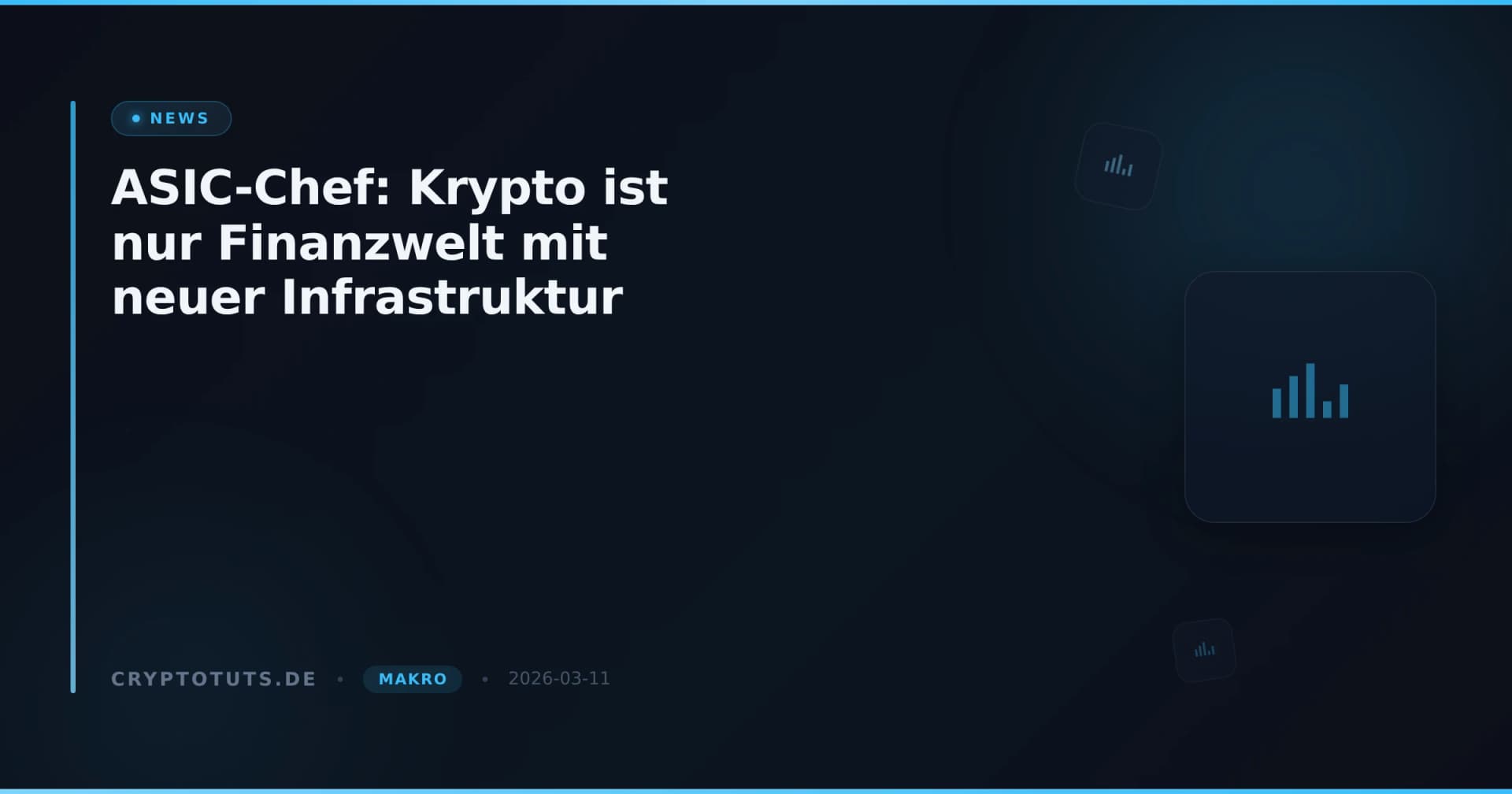 ASIC-Chef: Krypto ist nur Finanzwelt mit neuer Infrastruktur