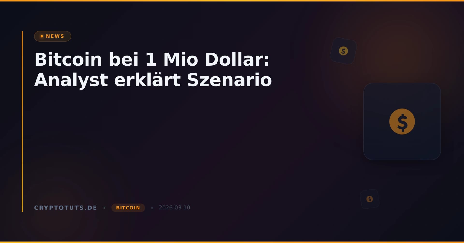 Bitcoin bei 1 Mio Dollar: Analyst erklärt Szenario