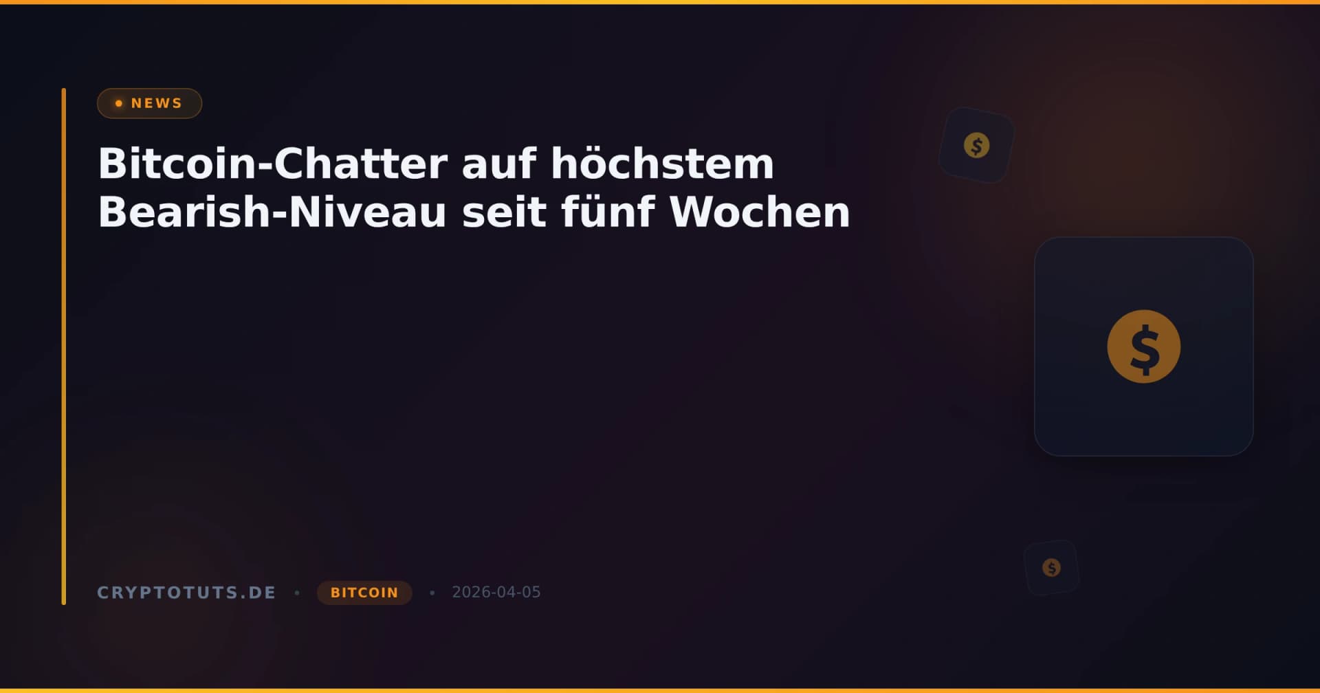 Bitcoin-Chatter auf höchstem Bearish-Niveau seit fünf Wochen