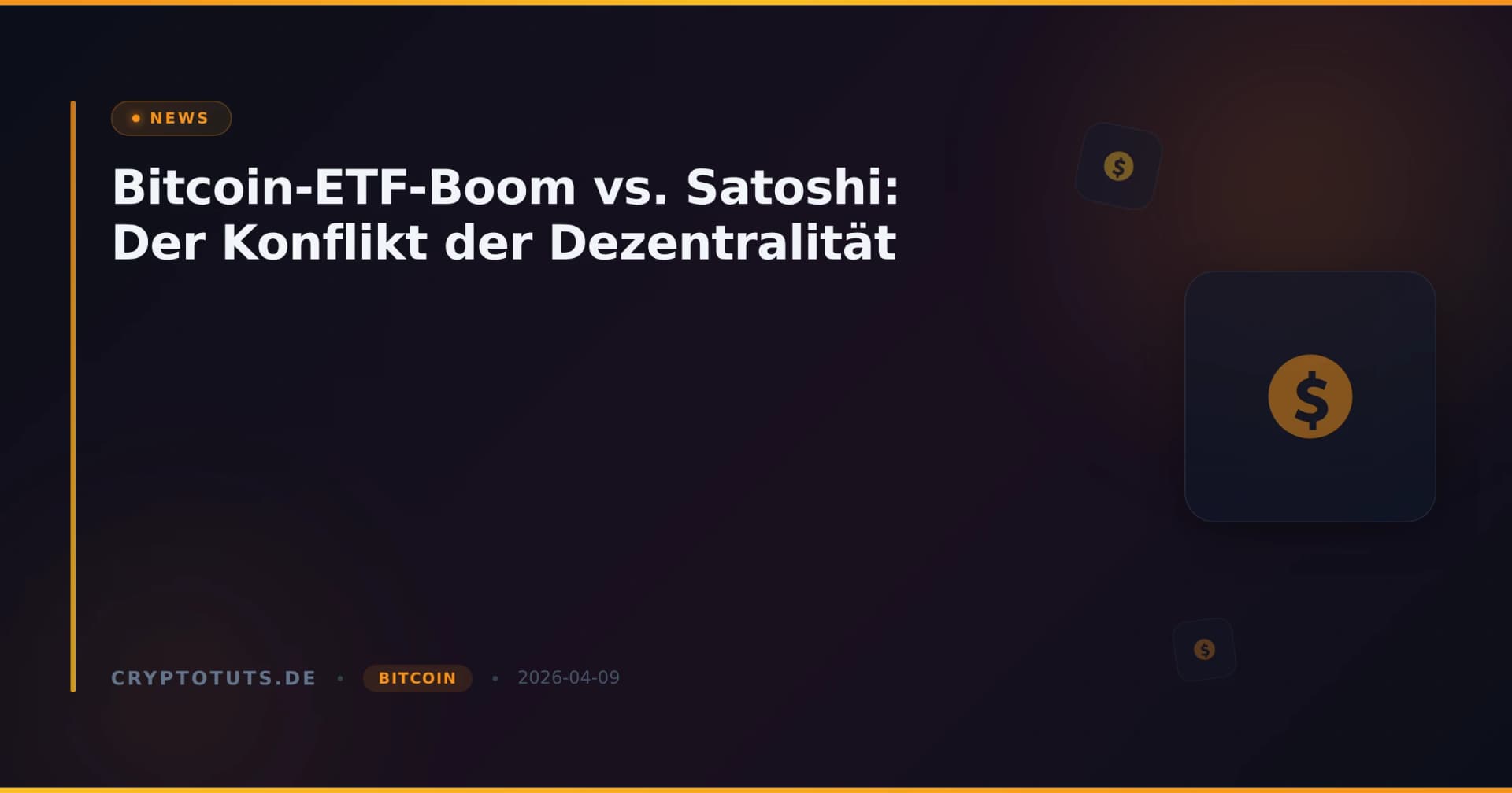 Bitcoin-ETF-Boom vs. Satoshi: Der Konflikt der Dezentralität