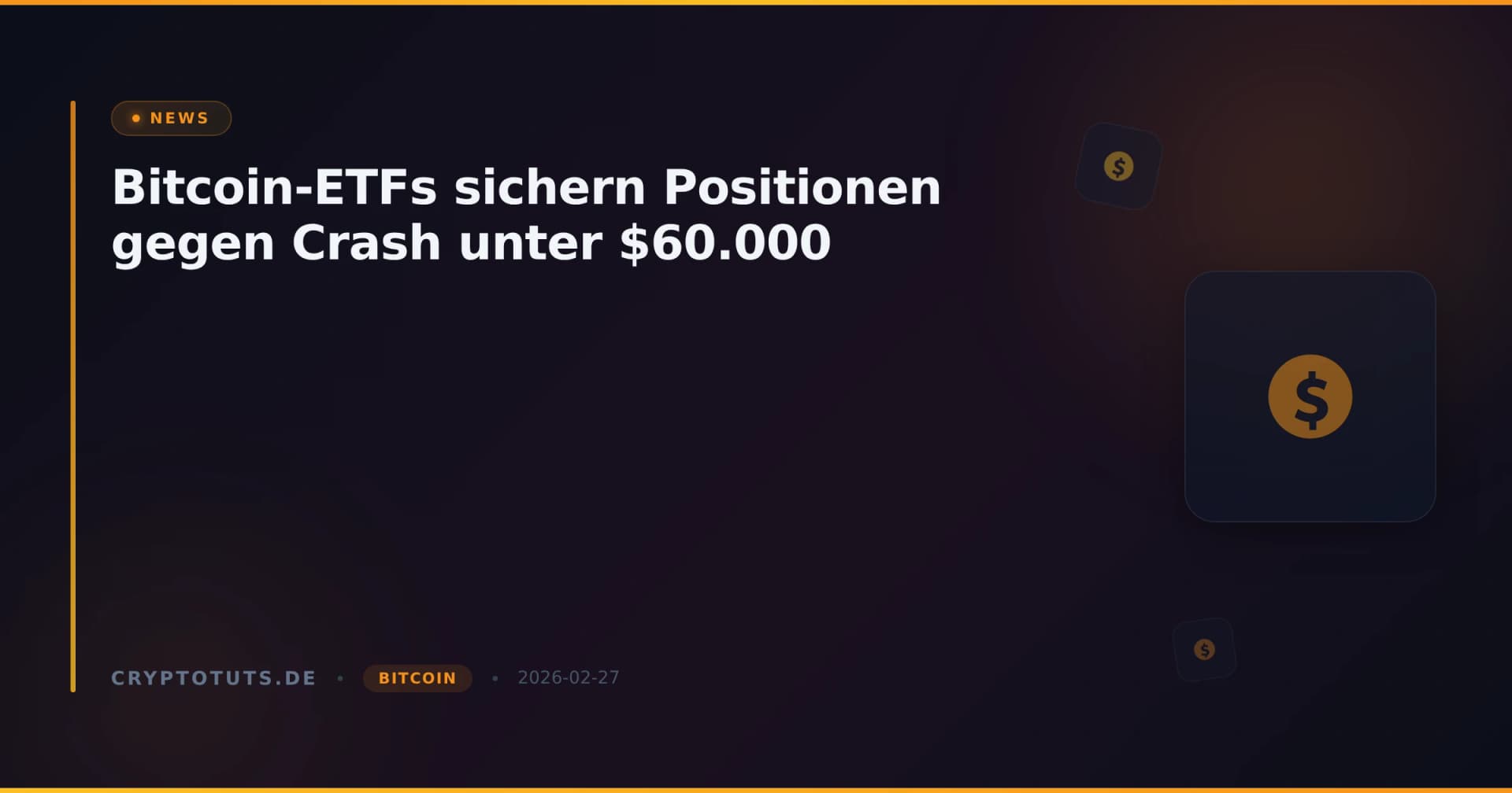 Bitcoin-ETFs sichern Positionen gegen Crash unter $60.000