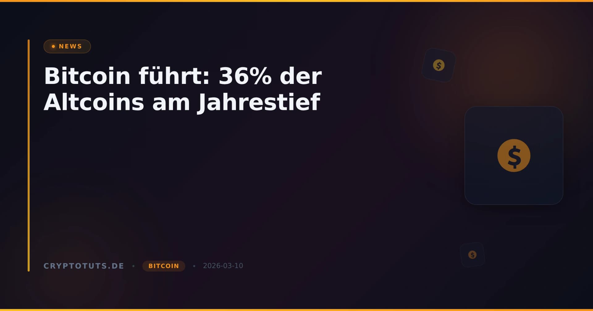 Bitcoin führt: 36% der Altcoins am Jahrestief