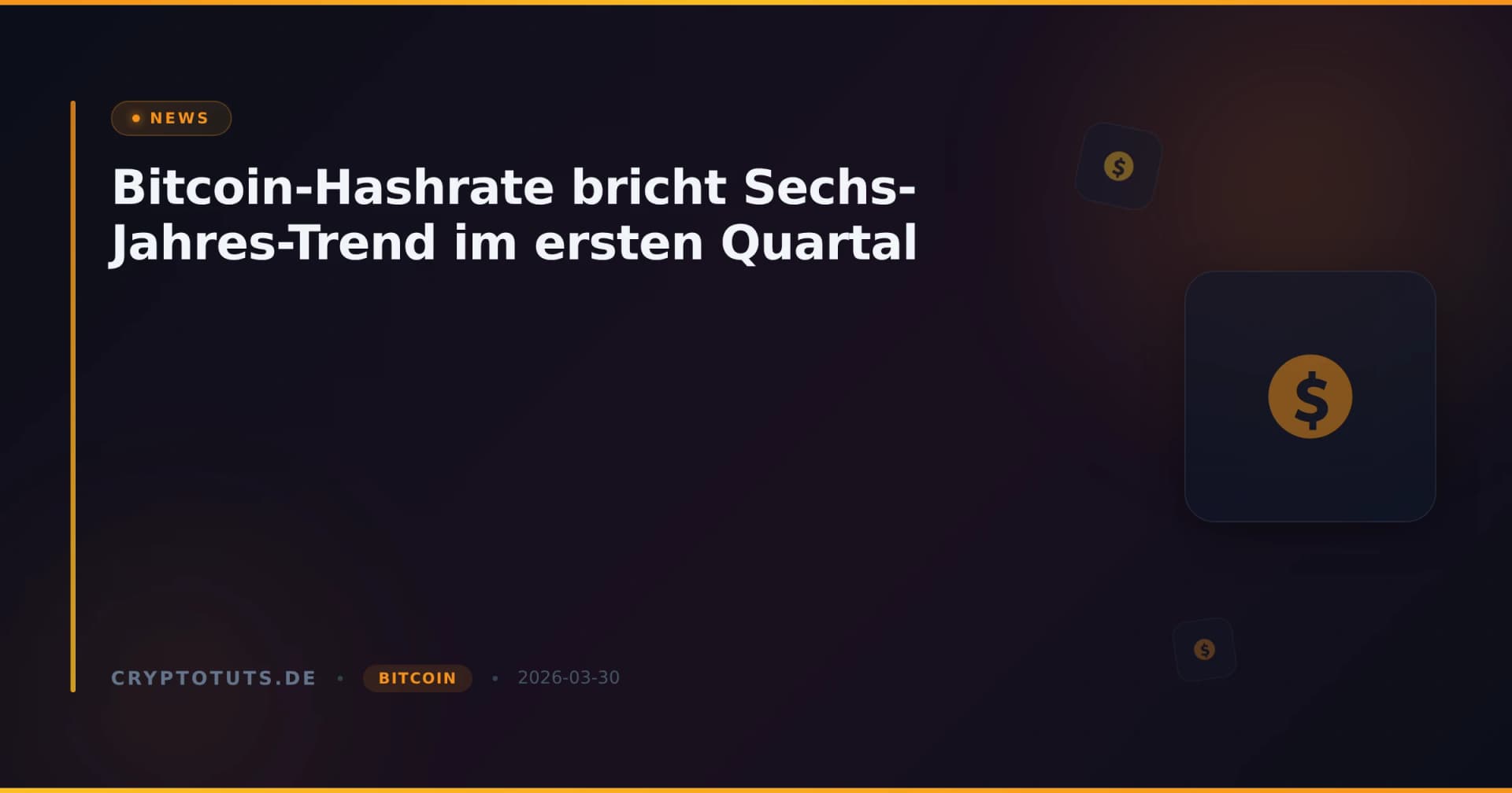 Bitcoin-Hashrate bricht Sechs-Jahres-Trend im ersten Quartal