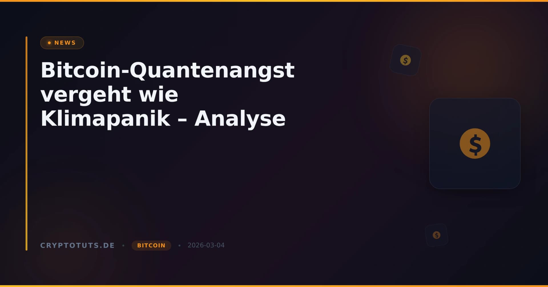 Bitcoin-Quantenangst vergeht wie Klimapanik – Analyse