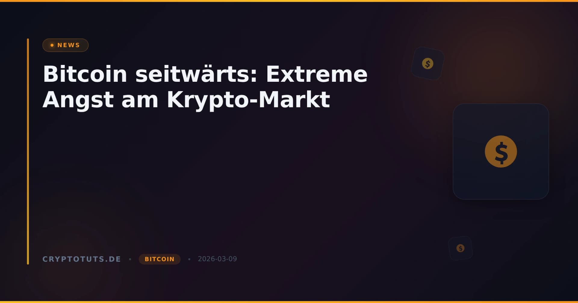 Bitcoin seitwärts: Extreme Angst am Krypto-Markt