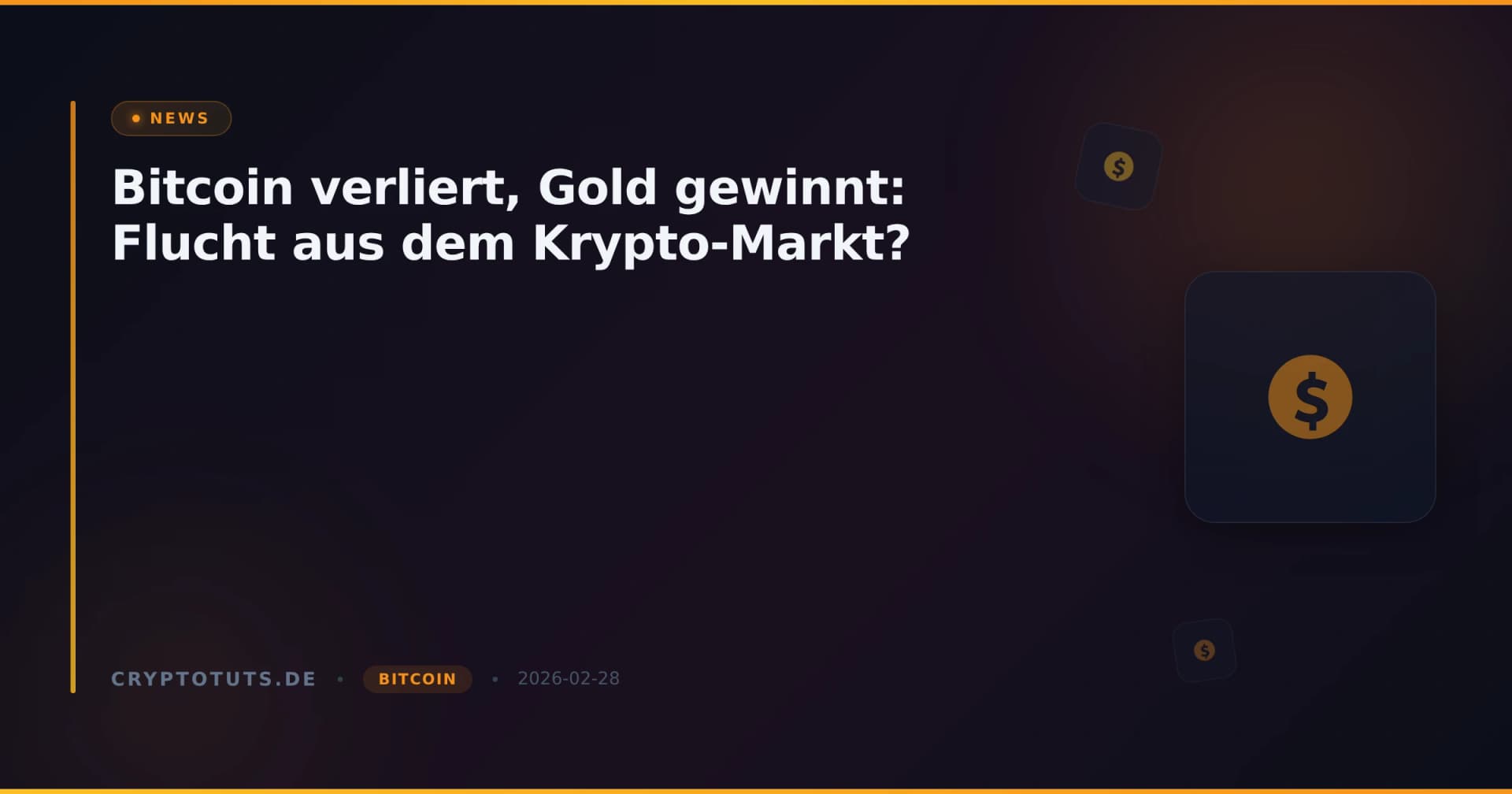 Bitcoin verliert, Gold gewinnt: Flucht aus dem Krypto-Markt?