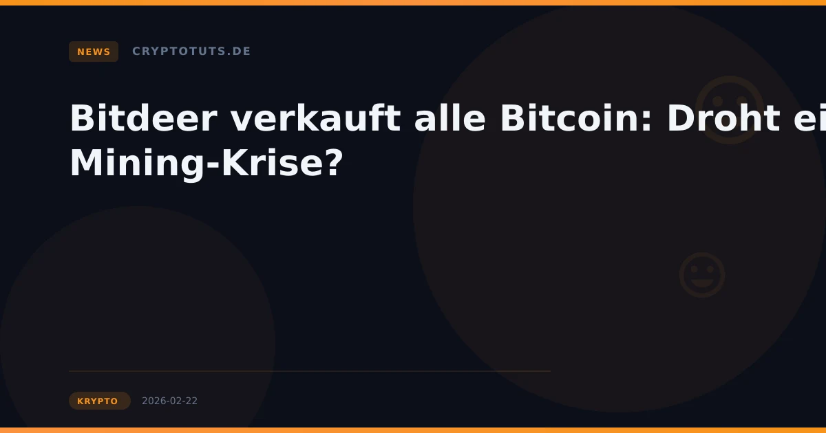 Bitdeer verkauft alle Bitcoin: Droht eine Mining-Krise?