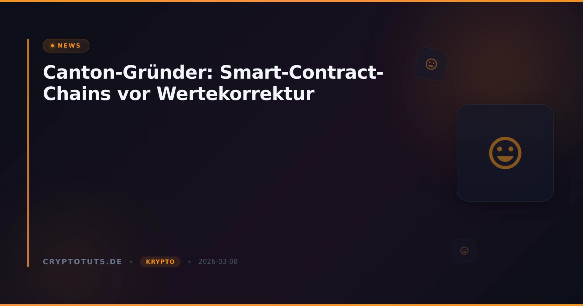 Canton-Gründer: Smart-Contract-Chains vor Wertekorrektur