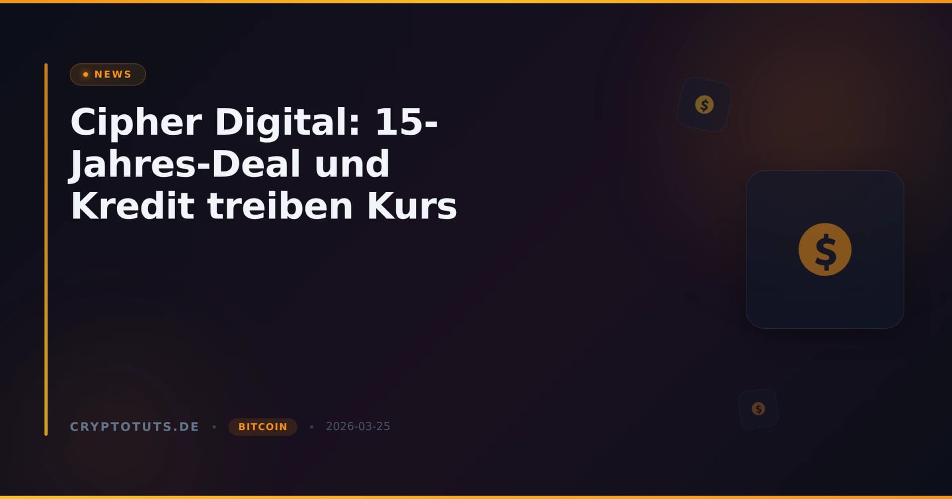 Cipher Digital: 15-Jahres-Deal und Kredit treiben Kurs