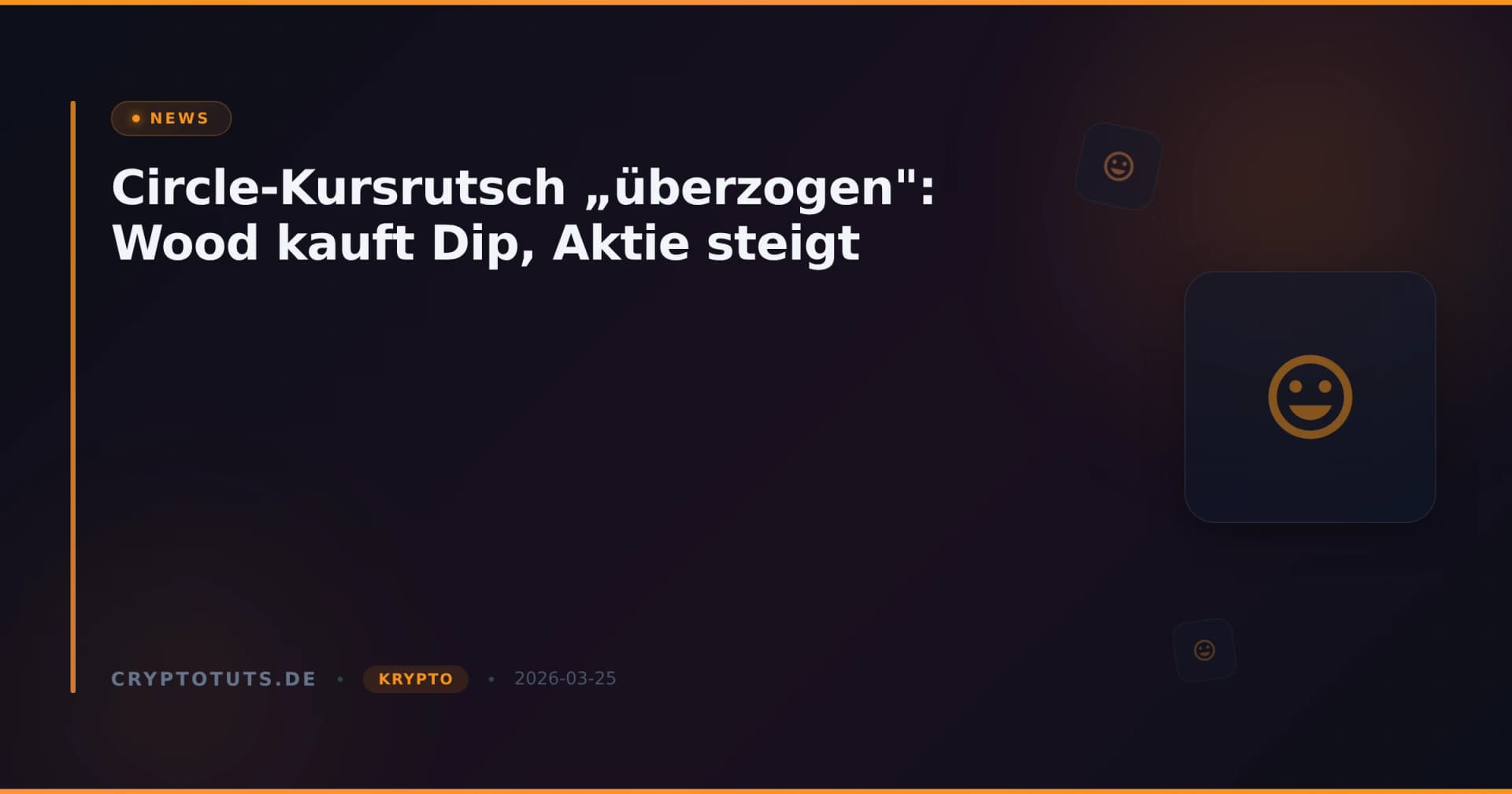 Circle-Kursrutsch „überzogen": Wood kauft Dip, Aktie steigt