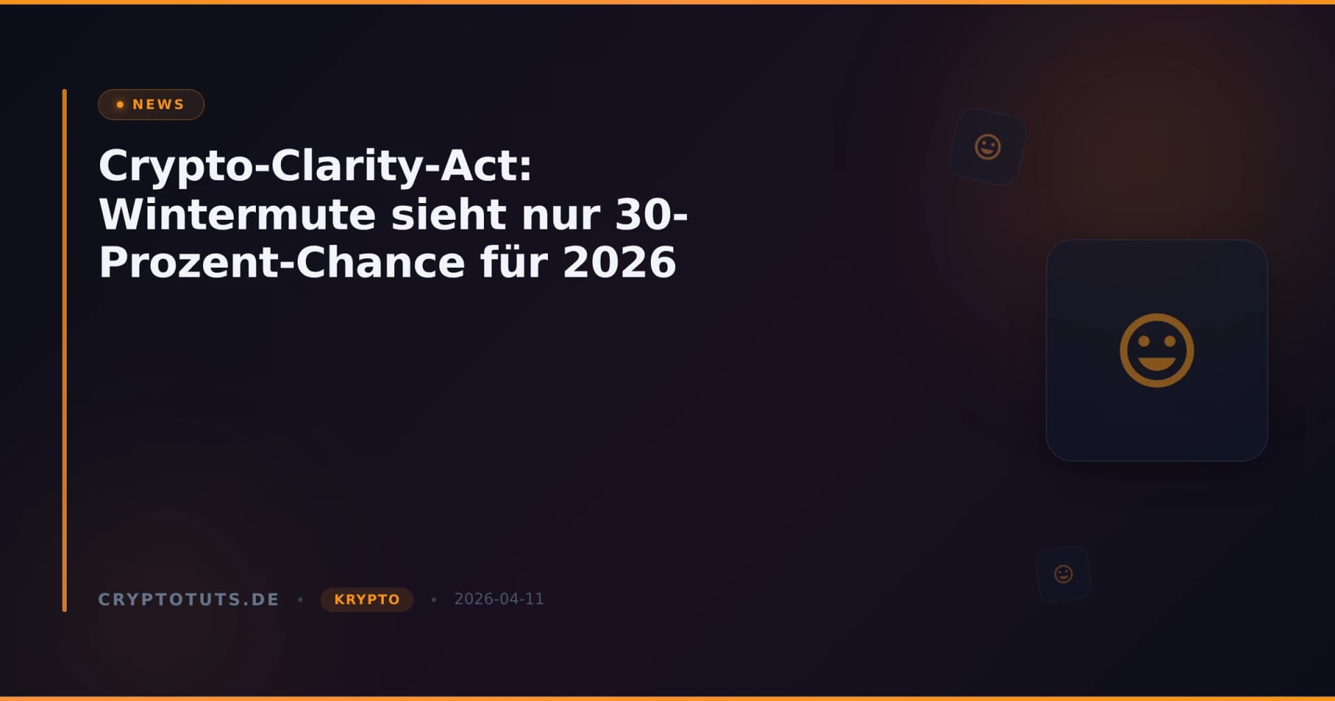 Crypto-Clarity-Act: Wintermute sieht nur 30-Prozent-Chance für 2026