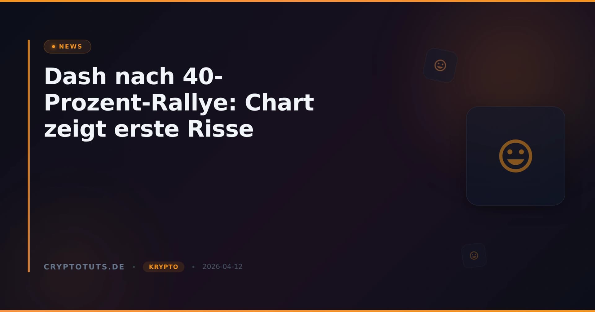 Dash nach 40-Prozent-Rallye: Chart zeigt erste Risse