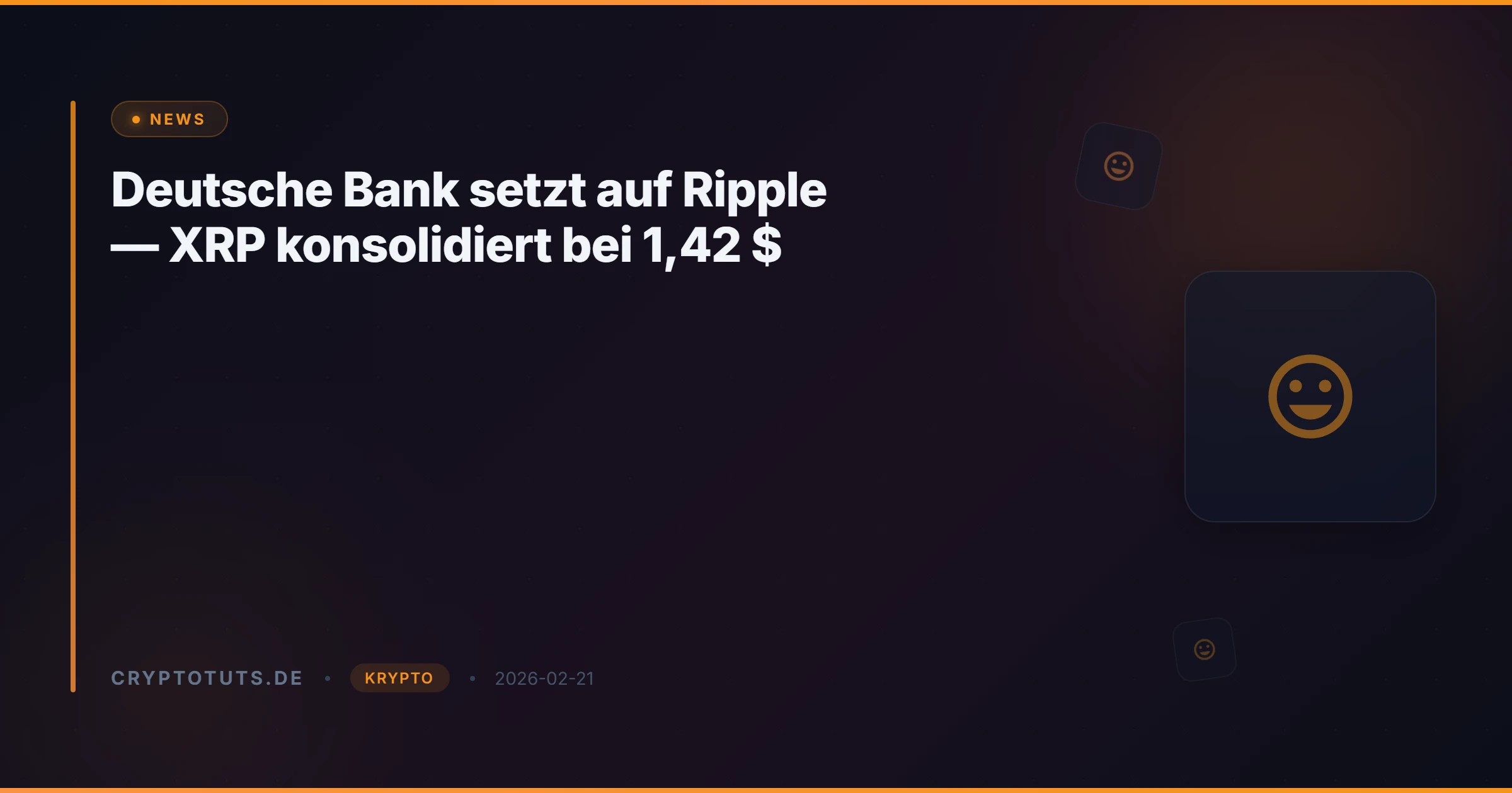 Deutsche Bank setzt auf Ripple — XRP konsolidiert bei 1,42 $