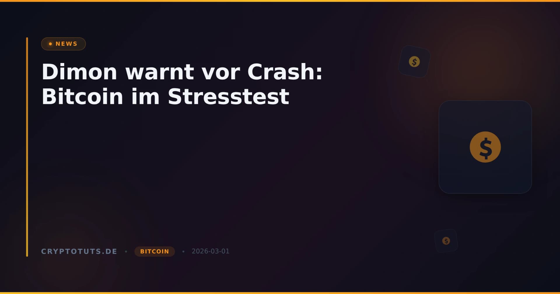 Dimon warnt vor Crash: Bitcoin im Stresstest