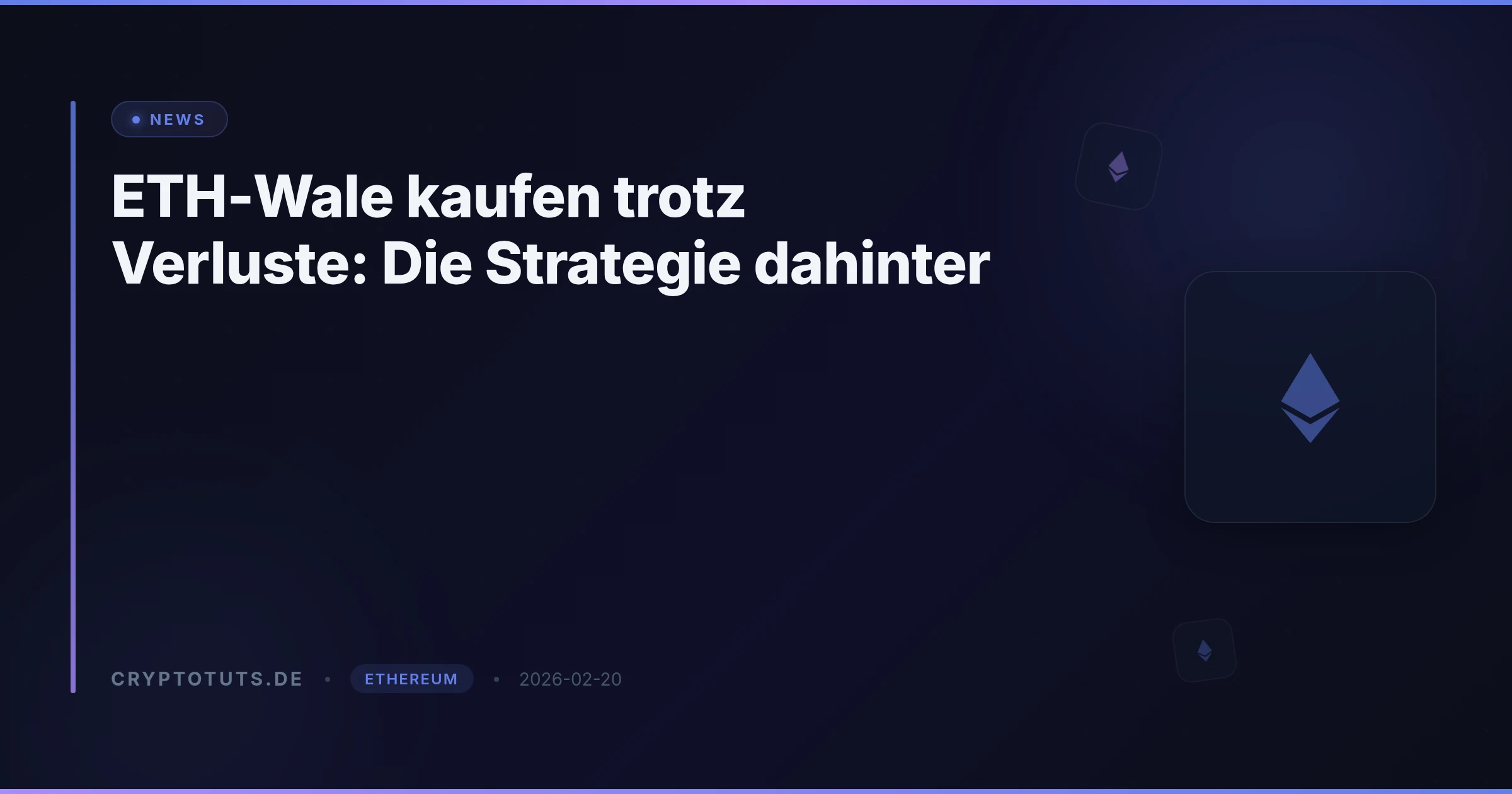 ETH-Wale kaufen trotz Verluste: Die Strategie dahinter