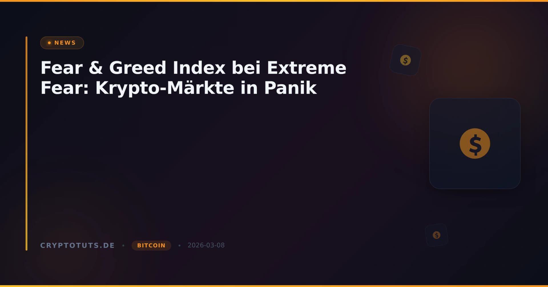 Fear & Greed Index bei Extreme Fear: Krypto-Märkte in Panik