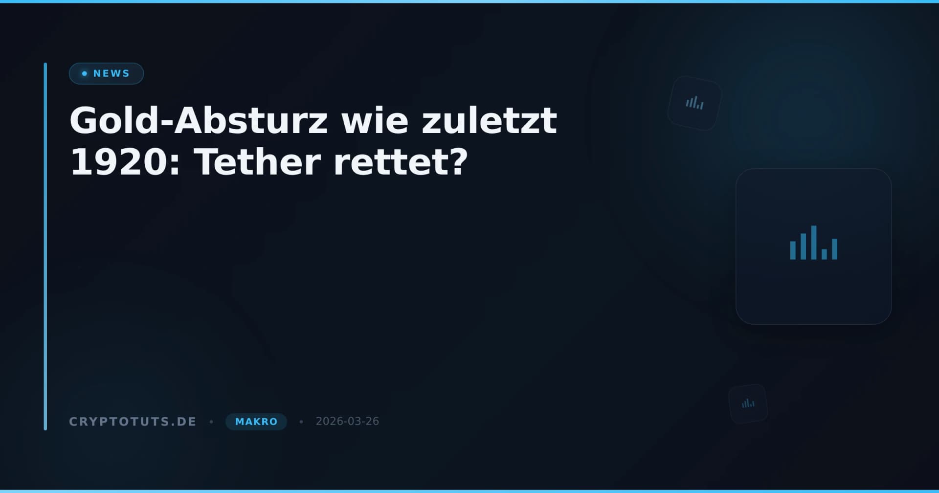 Gold-Absturz wie zuletzt 1920: Tether rettet?
