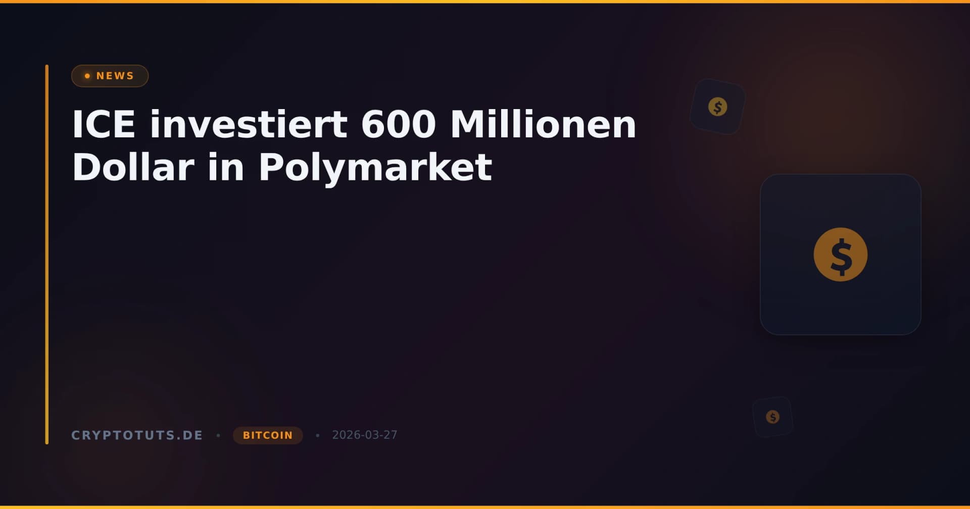 ICE investiert 600 Millionen Dollar in Polymarket