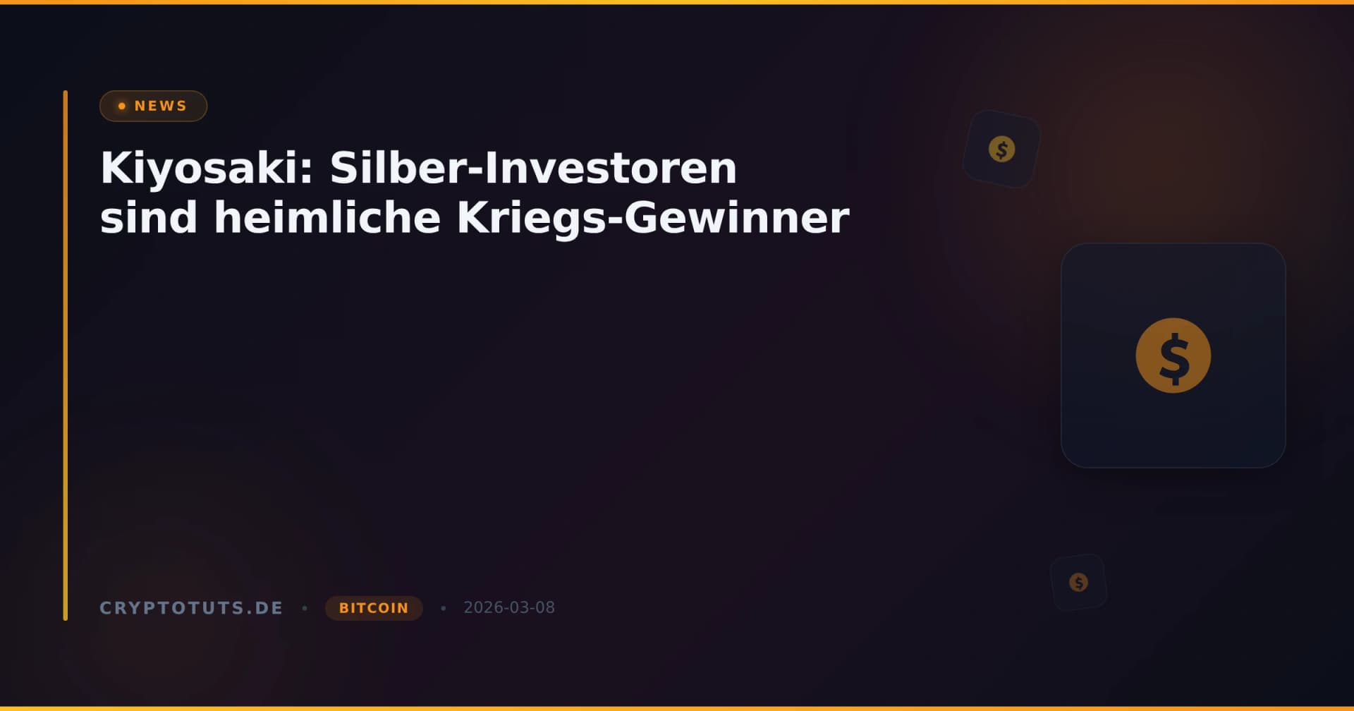 Kiyosaki: Silber-Investoren sind heimliche Kriegs-Gewinner