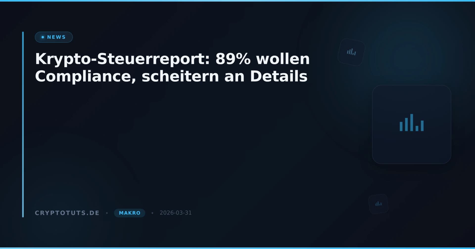 Krypto-Steuerreport: 89% wollen Compliance, scheitern an Details