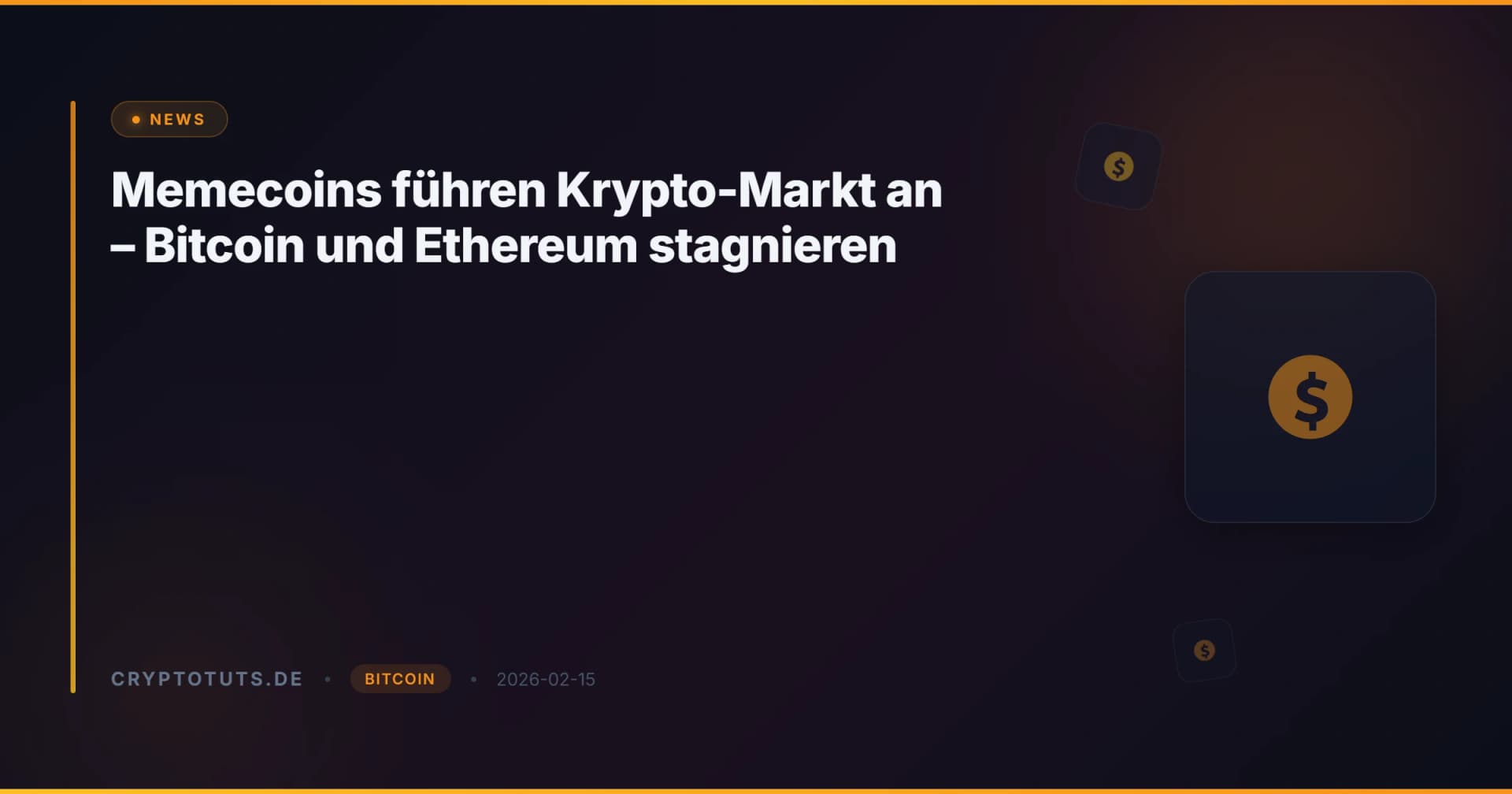 Memecoins führen Krypto-Markt an – Bitcoin und Ethereum stagnieren