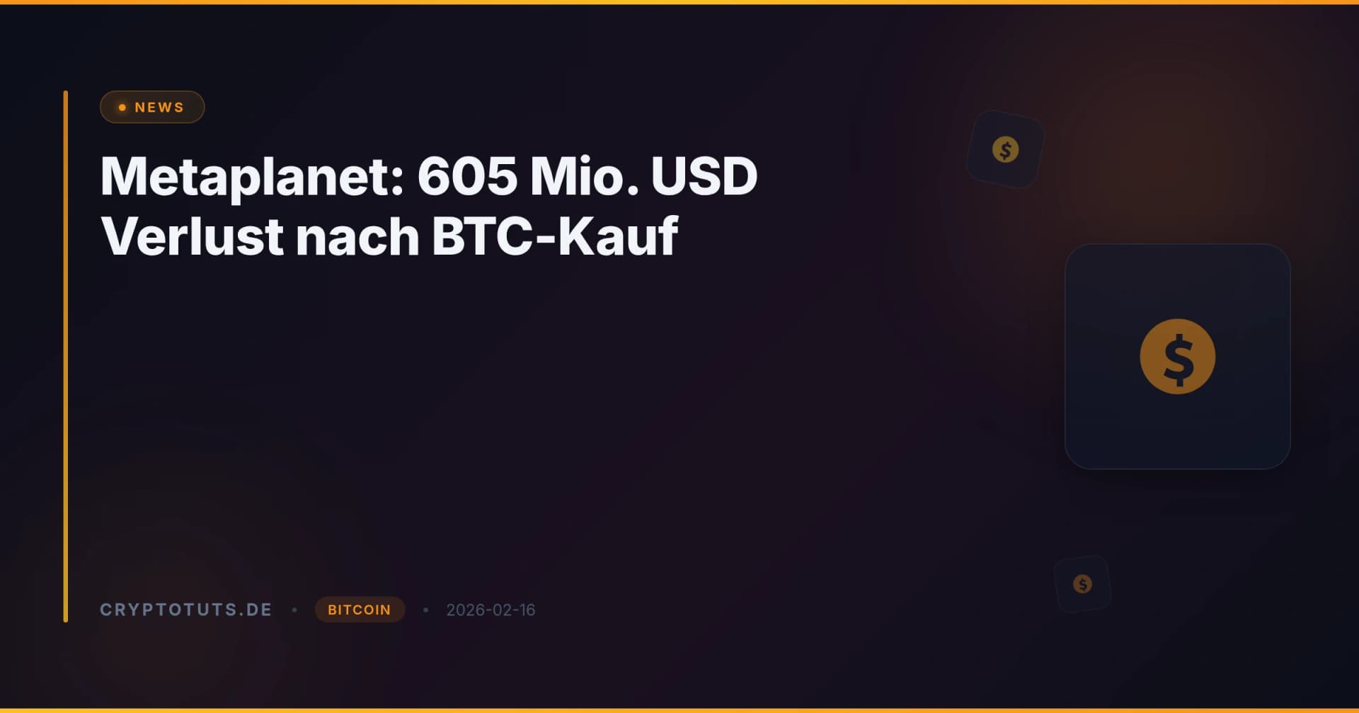 Metaplanet: 605 Mio. USD Verlust nach BTC-Kauf