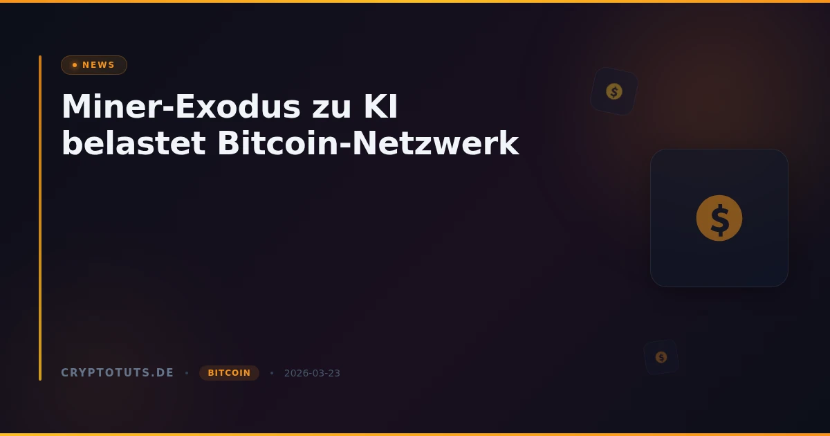 Miner-Exodus zu KI belastet Bitcoin-Netzwerk