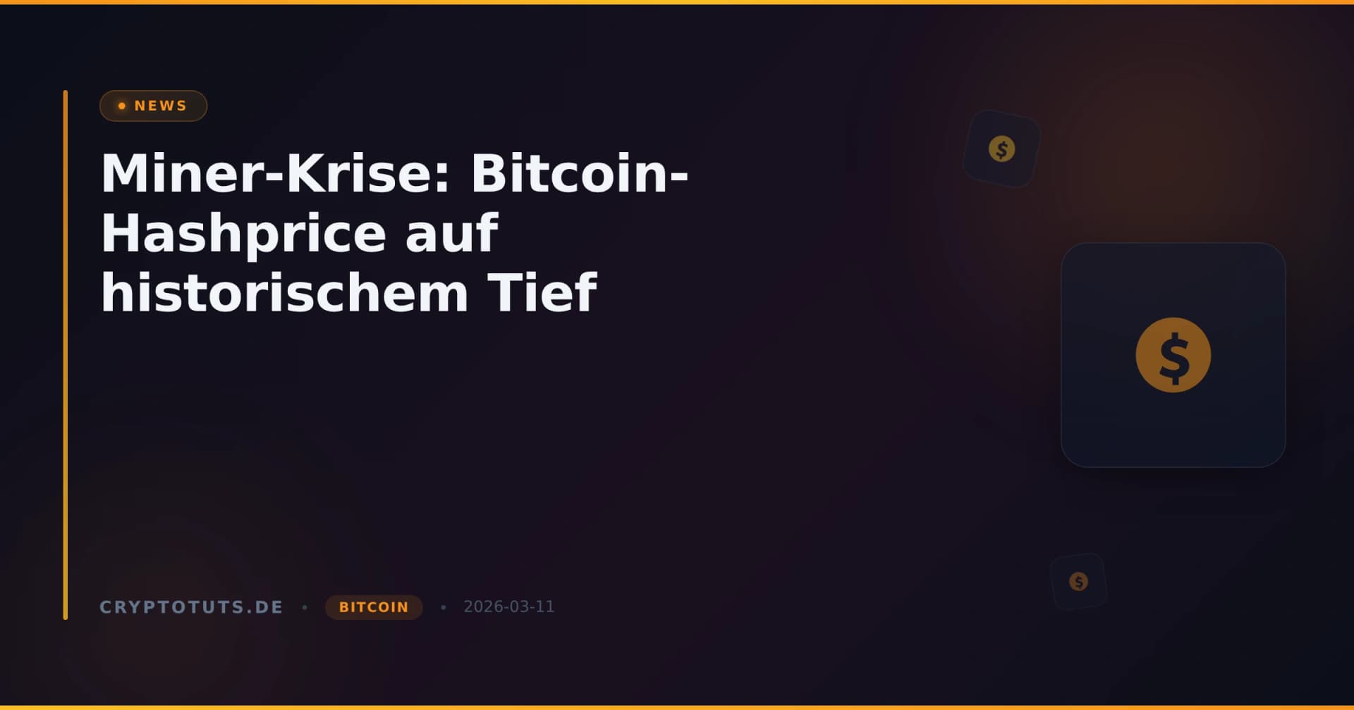 Miner-Krise: Bitcoin-Hashprice auf historischem Tief