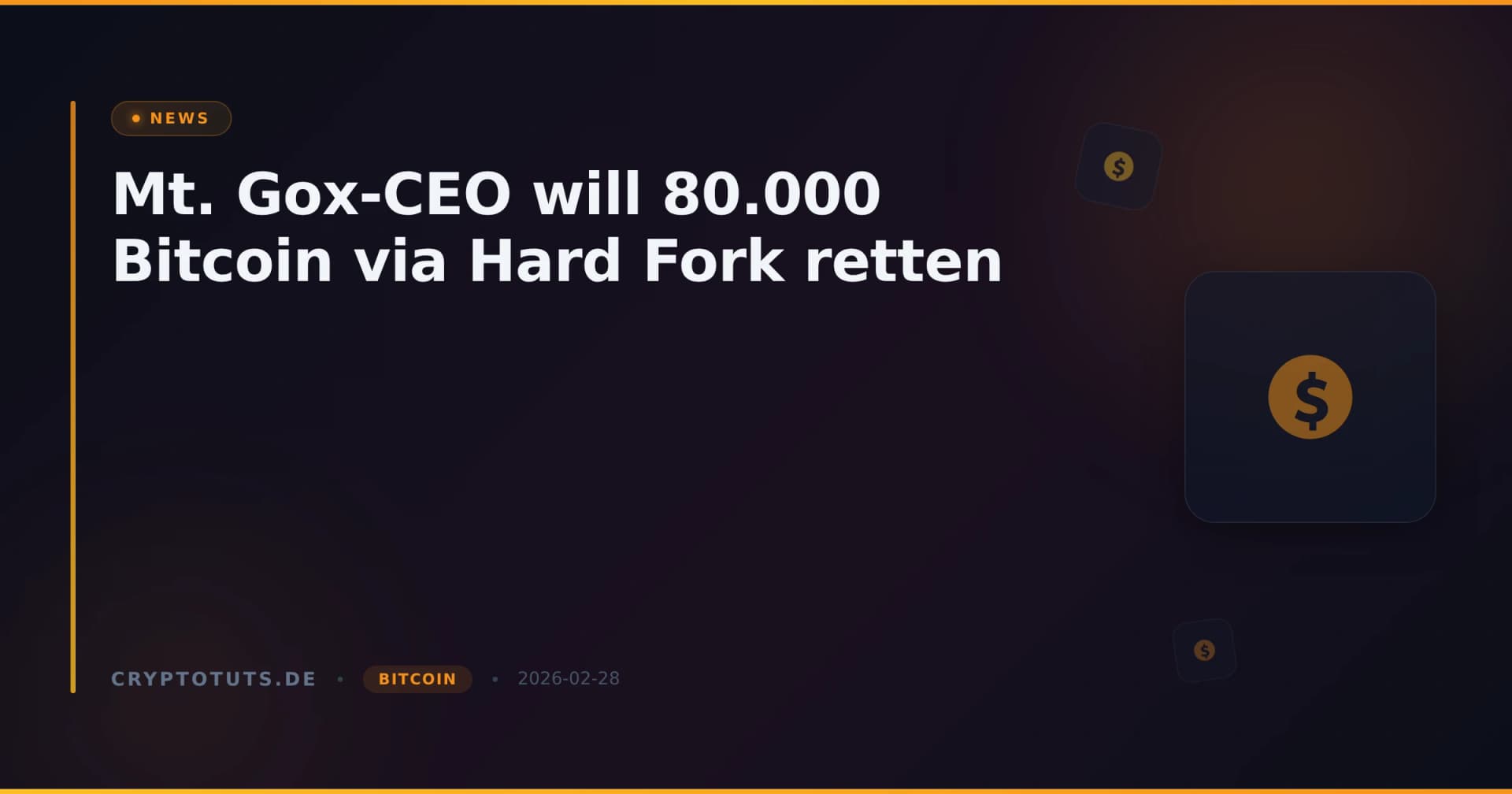 Mt. Gox-CEO will 80.000 Bitcoin via Hard Fork retten