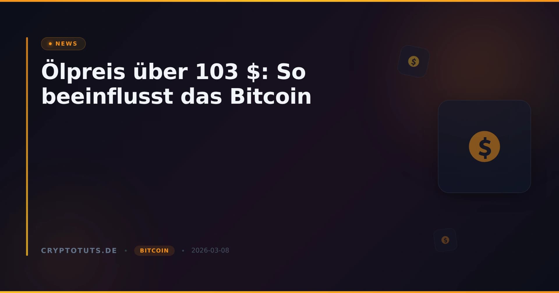 Ölpreis über 103 $: So beeinflusst das Bitcoin