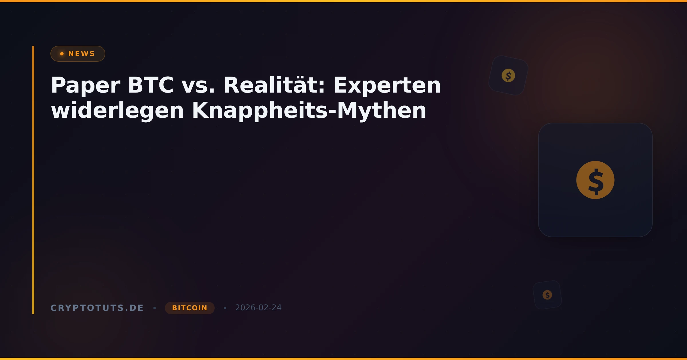 Paper BTC vs. Realität: Experten widerlegen Knappheits-Mythen
