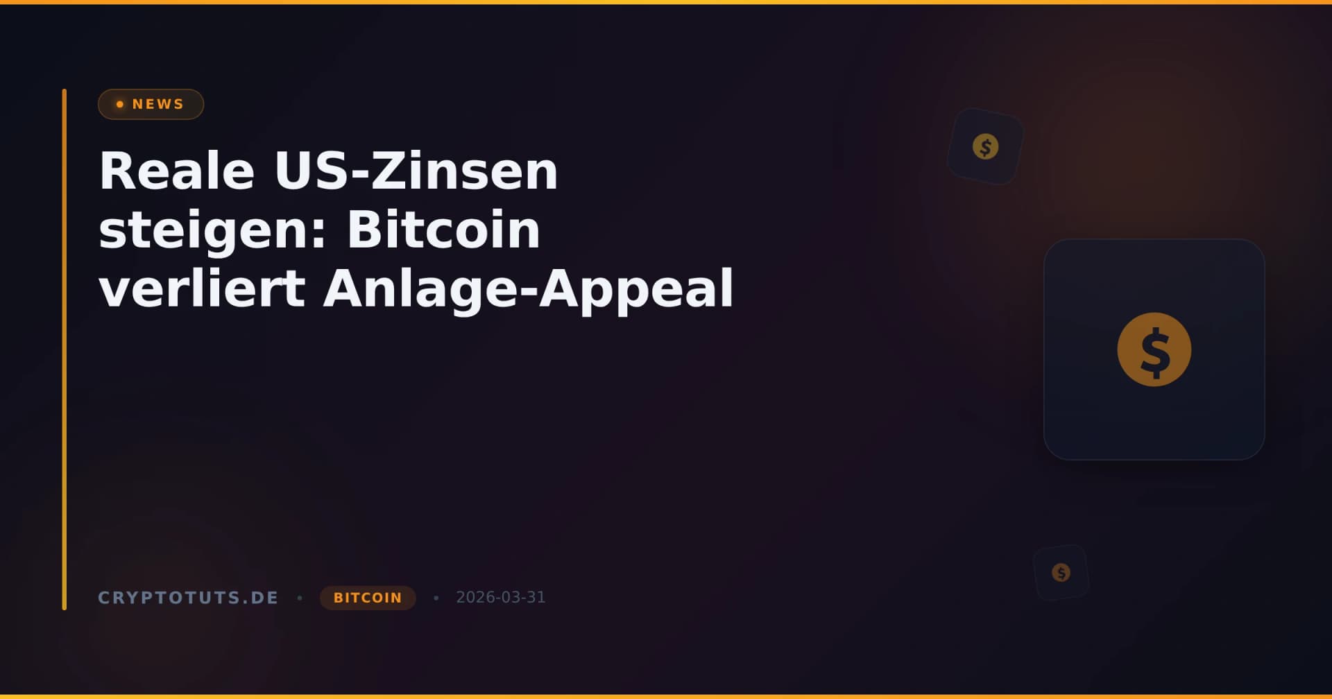Reale US-Zinsen steigen: Bitcoin verliert Anlage-Appeal