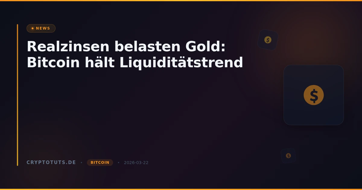 Realzinsen belasten Gold: Bitcoin hält Liquiditätstrend
