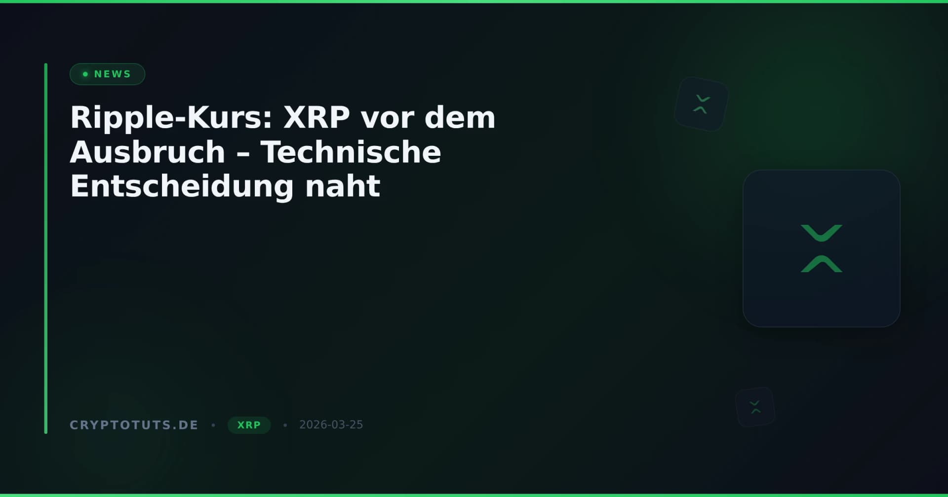Ripple-Kurs: XRP vor dem Ausbruch – Technische Entscheidung naht