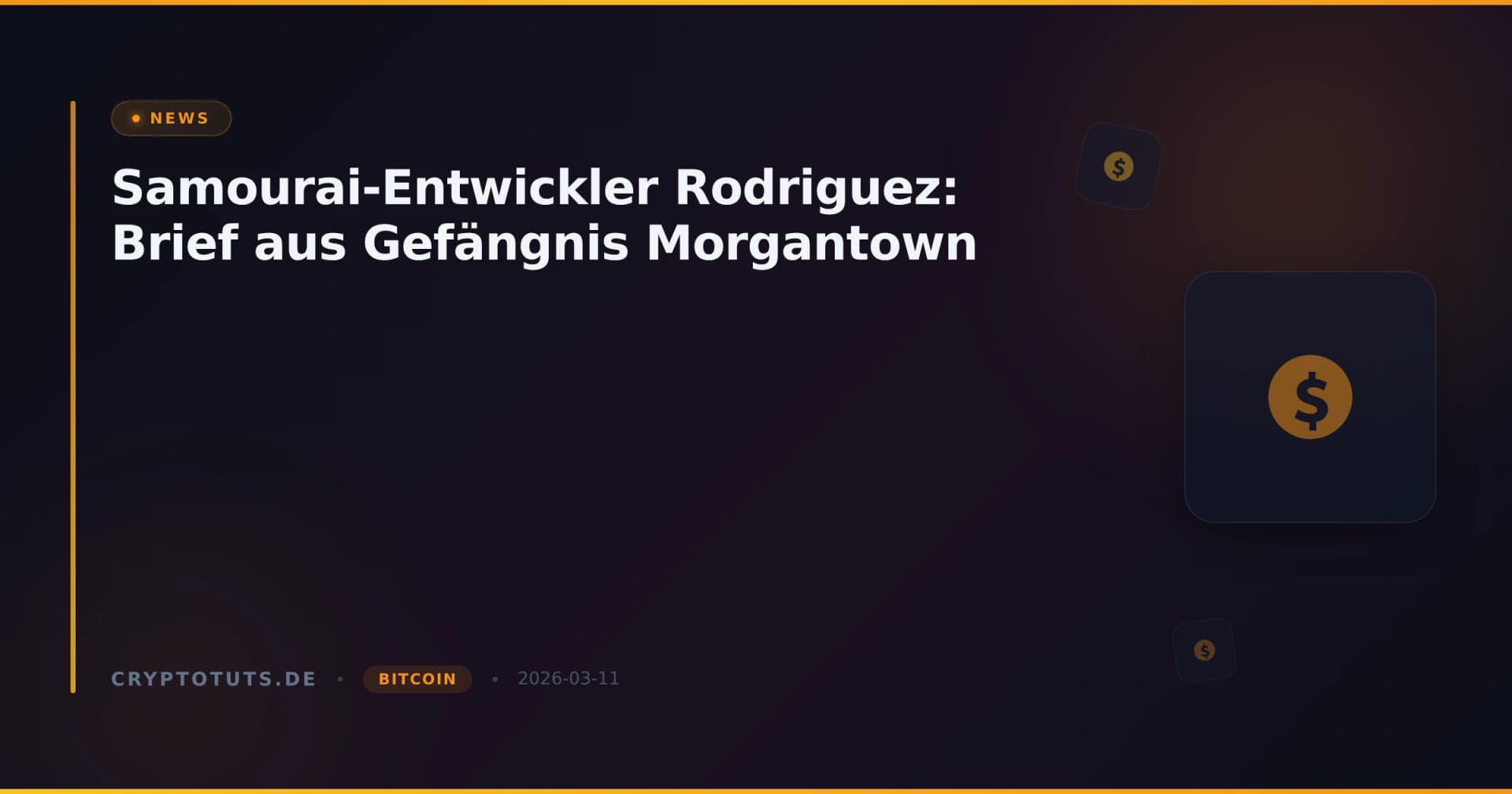 Samourai-Entwickler Rodriguez: Brief aus Gefängnis Morgantown