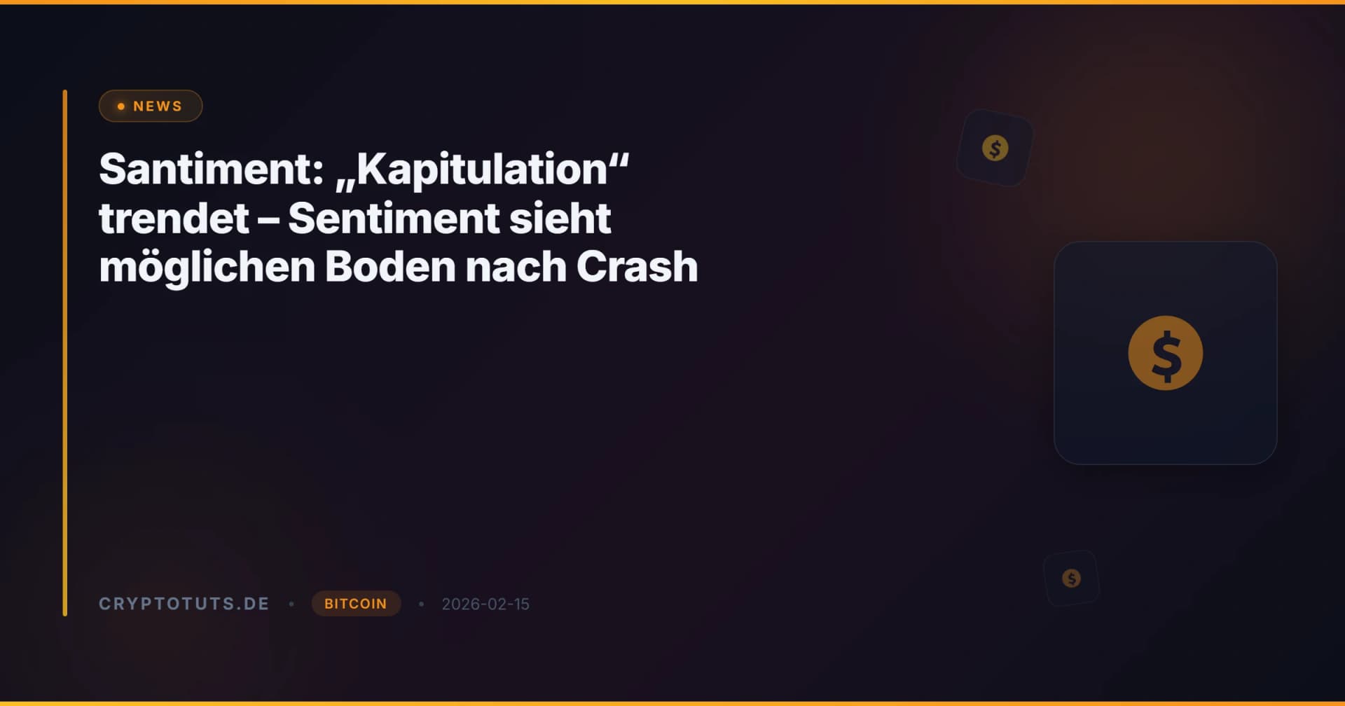 Santiment: „Kapitulation“ trendet – Sentiment sieht möglichen Boden nach Crash