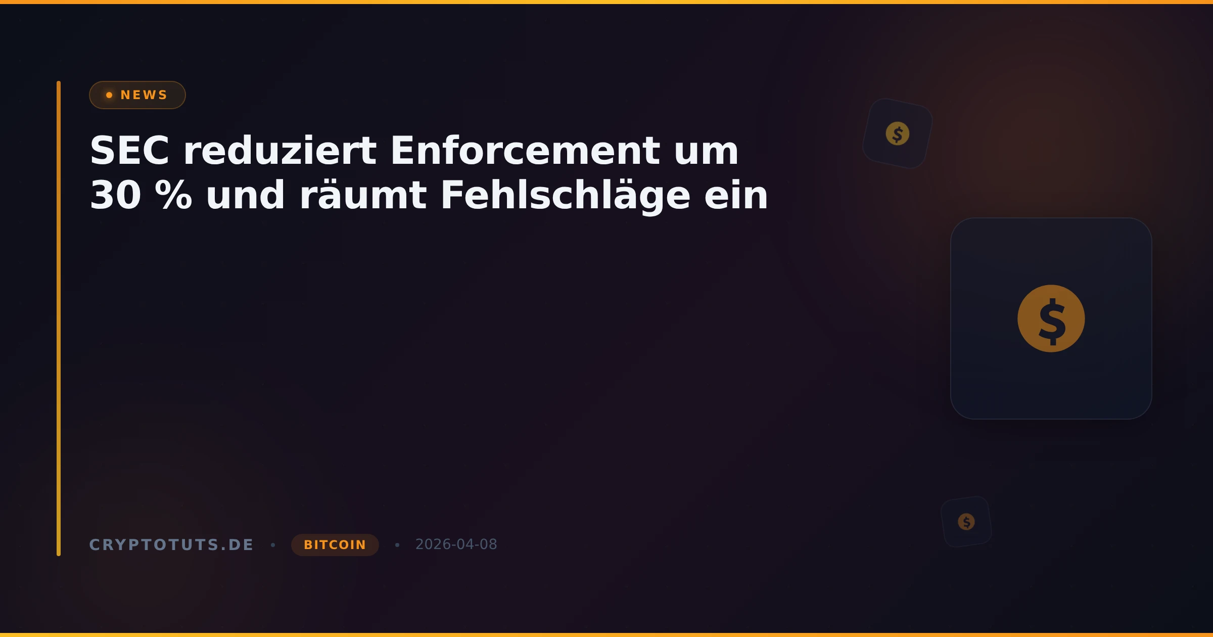 SEC reduziert Enforcement um 30 % und räumt Fehlschläge ein