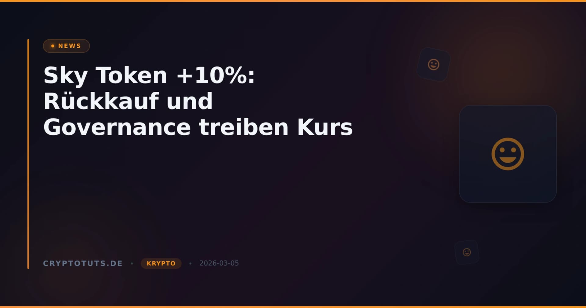 Sky Token +10%: Rückkauf und Governance treiben Kurs