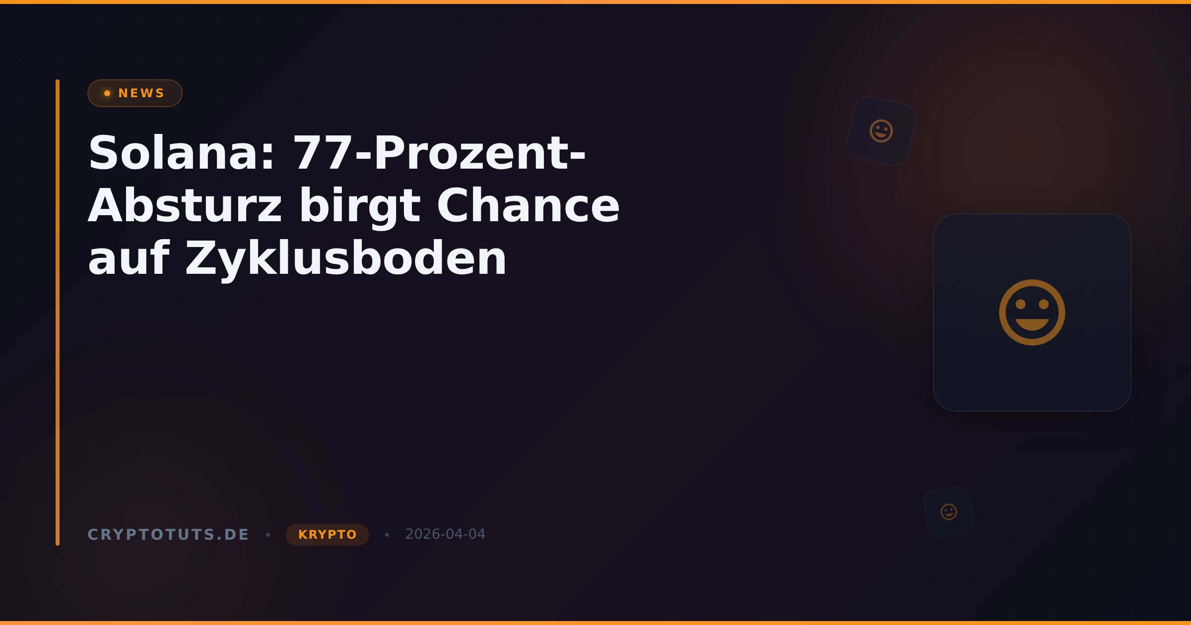 Solana: 77-Prozent-Absturz birgt Chance auf Zyklusboden