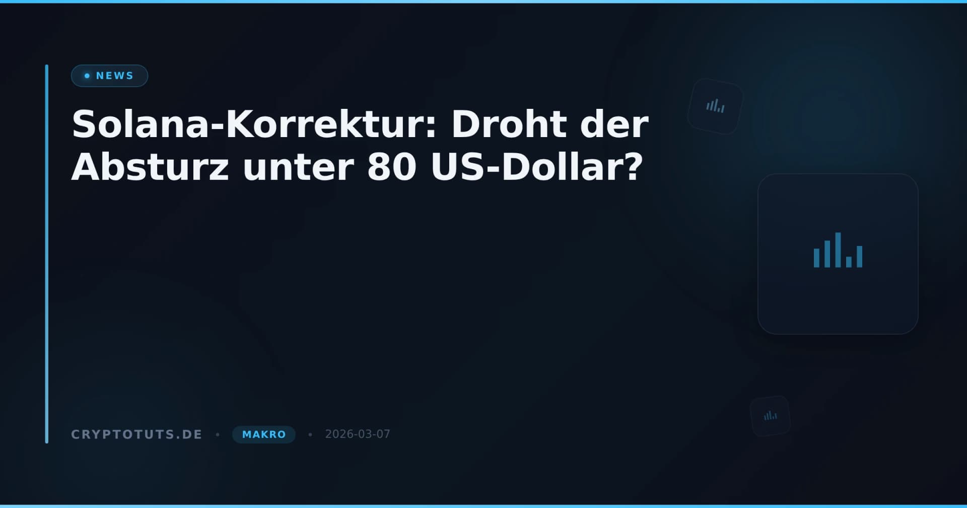 Solana-Korrektur: Droht der Absturz unter 80 US-Dollar?