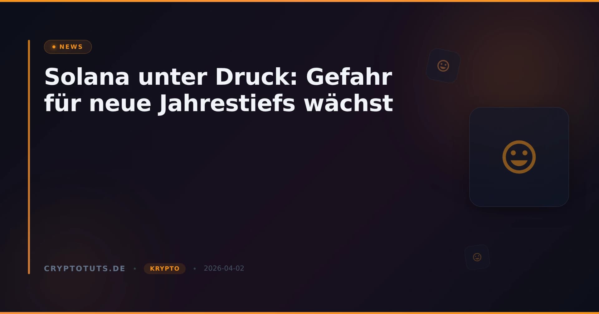 Solana unter Druck: Gefahr für neue Jahrestiefs wächst