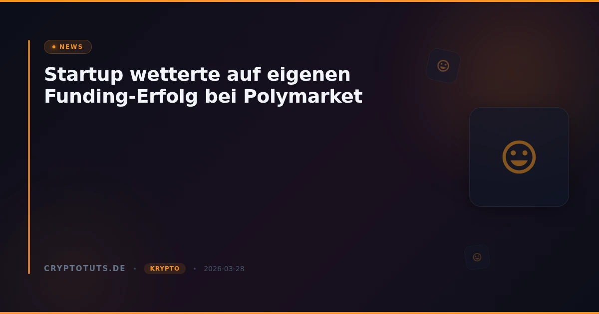 Startup wetterte auf eigenen Funding-Erfolg bei Polymarket