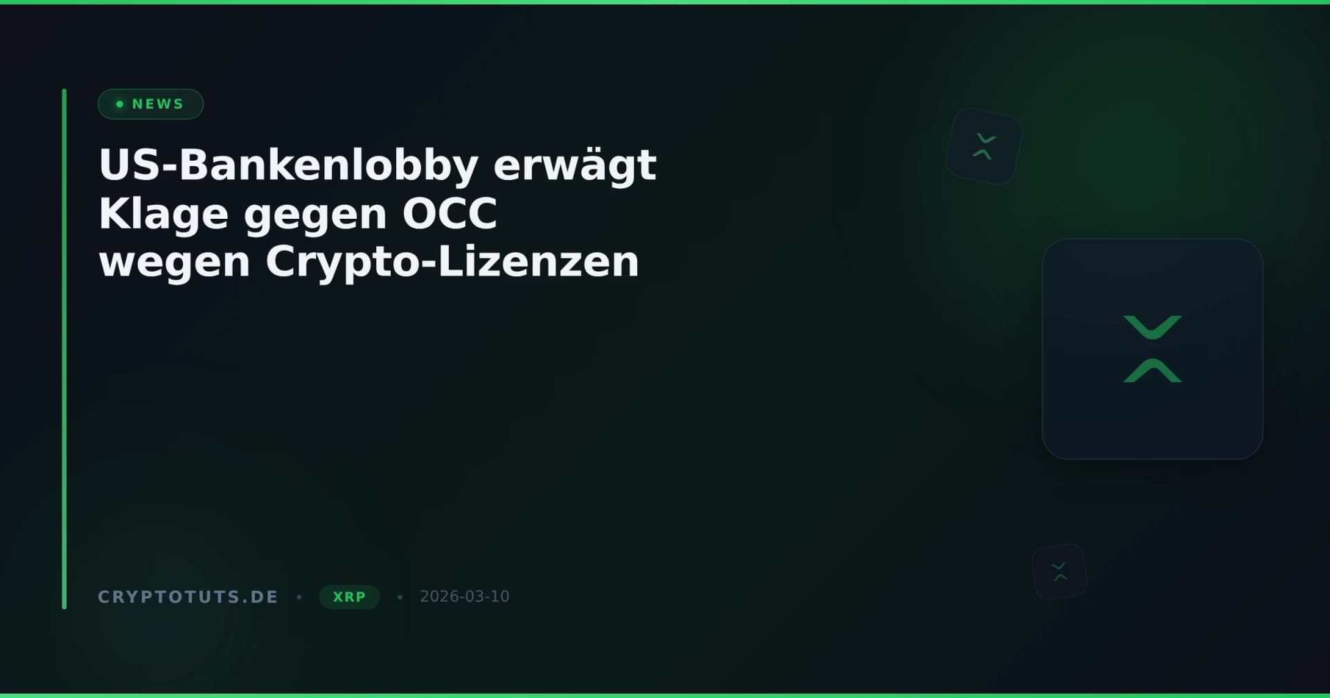 US-Bankenlobby erwägt Klage gegen OCC wegen Crypto-Lizenzen