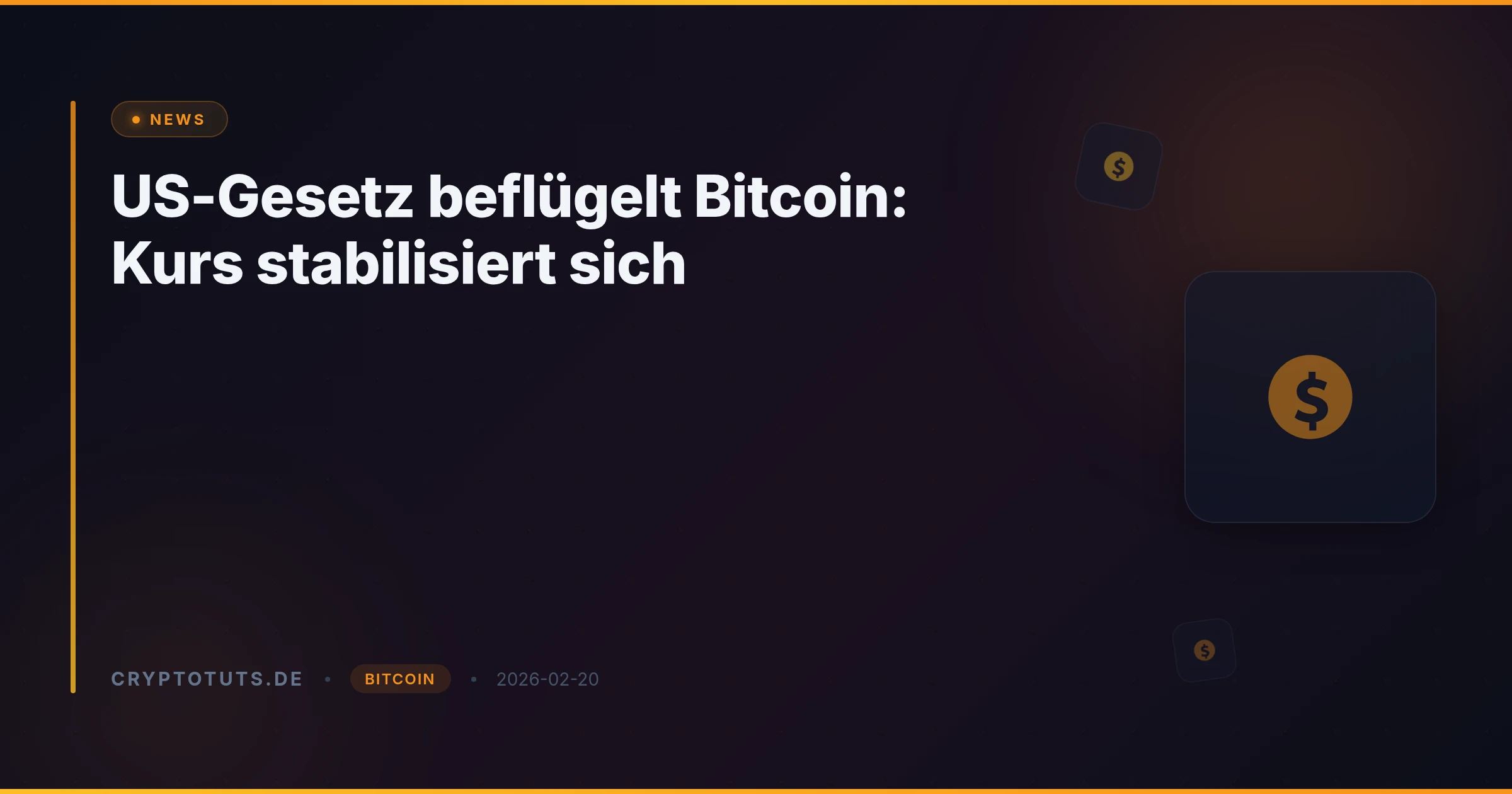 US-Gesetz beflügelt Bitcoin: Kurs stabilisiert sich